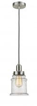 Innovations Lighting 100SN-10GY-0H-SN-G184 - Whitney - 1 Light - 8 inch - Satin Nickel - Cord hung - Mini Pendant