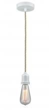 Innovations Lighting 100W-10RE-0W - Whitney - 1 Light - 2 inch - White - Cord hung - Mini Pendant