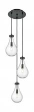 Innovations Lighting 113-451-1P-BK-G451-7SDY - Owego - 3 Light - 13 inch - Matte Black - Multi Pendant