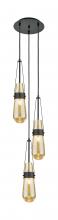 Innovations Lighting 113-452-1P-BK-G452-4ME - Milan - 3 Light - 12 inch - Matte Black - Multi Pendant
