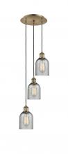 Innovations Lighting 113B-3P-AB-G257 - Caledonia - 3 Light - 12 inch - Antique Brass - Cord Hung - Multi Pendant