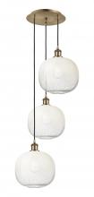 Innovations Lighting 113B-3P-AB-G481-10OP - Brookhaven Sphere - 3 Light - 17 inch - Antique Brass - Cord Hung - Multi Pendant
