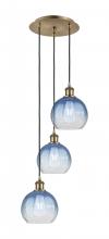 Innovations Lighting 113B-3P-AB-G483-8SB - Brookhaven Globe - 3 Light - 14 inch - Antique Brass - Cord Hung - Multi Pendant