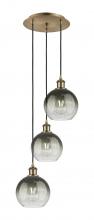 Innovations Lighting 113B-3P-AB-G483-8SL - Brookhaven Globe - 3 Light - 14 inch - Antique Brass - Cord Hung - Multi Pendant