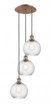 Innovations Lighting 113B-3P-AC-G1214-8 - Athens Twisted Swirl 3 Light 18 inch Multi-Pendant