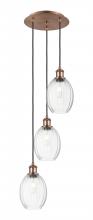 Innovations Lighting 113B-3P-AC-G459-6CL - Preston Bulb - 3 Light - 13 inch - Antique Copper - Cord Hung - Multi Pendant