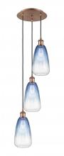 Innovations Lighting 113B-3P-AC-G480-6SB - Brookhaven Almond - 3 Light - 13 inch - Antique Copper - Cord Hung - Multi Pendant