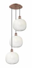 Innovations Lighting 113B-3P-AC-G481-10OP - Brookhaven Sphere - 3 Light - 17 inch - Antique Copper - Cord Hung - Multi Pendant