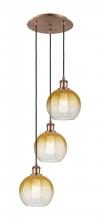 Innovations Lighting 113B-3P-AC-G483-8AM - Brookhaven Globe - 3 Light - 14 inch - Antique Copper - Cord Hung - Multi Pendant