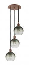 Innovations Lighting 113B-3P-AC-G483-8SL - Brookhaven Globe - 3 Light - 14 inch - Antique Copper - Cord Hung - Multi Pendant