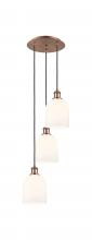 Innovations Lighting 113B-3P-AC-G558-6GWH - Bella - 3 Light - 12 inch - Antique Copper - Cord hung - Multi Pendant