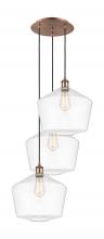 Innovations Lighting 113B-3P-AC-G652-12 - Cindyrella - 3 Light - 19 inch - Antique Copper - Cord Hung - Multi Pendant