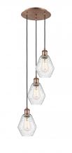 Innovations Lighting 113B-3P-AC-G654-6 - Cindyrella - 3 Light - 13 inch - Antique Copper - Cord Hung - Multi Pendant