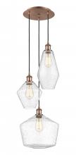 Innovations Lighting 113B-3P-AC-G654-MU - Cindyrella - 3 Light - 17 inch - Antique Copper - Cord hung - Multi Pendant