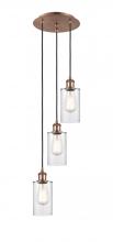 Innovations Lighting 113B-3P-AC-G802 - Clymer - 3 Light - 10 inch - Antique Copper - Cord Hung - Multi Pendant