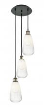Innovations Lighting 113B-3P-BAB-G480-6OP - Brookhaven Almond - 3 Light - 13 inch - Black Antique Brass - Cord Hung - Multi Pendant
