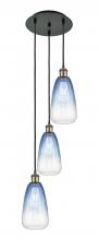 Innovations Lighting 113B-3P-BAB-G480-6SB - Brookhaven Almond - 3 Light - 13 inch - Black Antique Brass - Cord Hung - Multi Pendant