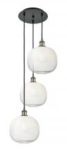 Innovations Lighting 113B-3P-BAB-G481-10OP - Brookhaven Sphere - 3 Light - 17 inch - Black Antique Brass - Cord Hung - Multi Pendant