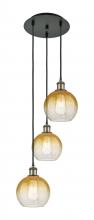 Innovations Lighting 113B-3P-BAB-G483-8AM - Brookhaven Globe - 3 Light - 14 inch - Black Antique Brass - Cord Hung - Multi Pendant