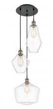Innovations Lighting 113B-3P-BAB-G652-MU - Cindyrella - 3 Light - 17 inch - Black Antique Brass - Cord hung - Multi Pendant