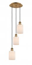 Innovations Lighting 113B-3P-BB-G341 - Hadley - 3 Light - 11 inch - Brushed Brass - Cord Hung - Multi Pendant