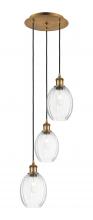 Innovations Lighting 113B-3P-BB-G459-6CL - Preston Bulb - 3 Light - 13 inch - Brushed Brass - Cord Hung - Multi Pendant
