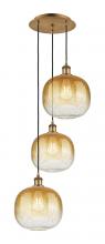 Innovations Lighting 113B-3P-BB-G481-10AM - Brookhaven Sphere - 3 Light - 17 inch - Brushed Brass - Cord Hung - Multi Pendant