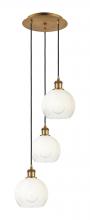 Innovations Lighting 113B-3P-BB-G483-8OP - Brookhaven Globe - 3 Light - 14 inch - Brushed Brass - Cord Hung - Multi Pendant