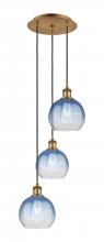 Innovations Lighting 113B-3P-BB-G483-8SB - Brookhaven Globe - 3 Light - 14 inch - Brushed Brass - Cord Hung - Multi Pendant