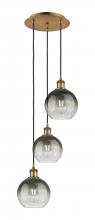 Innovations Lighting 113B-3P-BB-G483-8SL - Brookhaven Globe - 3 Light - 14 inch - Brushed Brass - Cord Hung - Multi Pendant