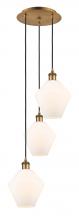 Innovations Lighting 113B-3P-BB-G651-8 - Cindyrella - 3 Light - 15 inch - Brushed Brass - Cord Hung - Multi Pendant