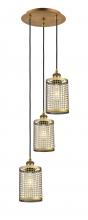 Innovations Lighting 113B-3P-BB-M18-BB - Nestbrook - 3 Light - 11 inch - Brushed Brass - Cord hung - Multi Pendant