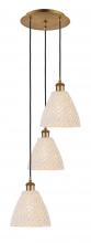 Innovations Lighting 113B-3P-BB-NBD-75-NAT - Bristol Natural - 3 Light - 15 inch - Brushed Brass - Cord hung - Multi Pendant