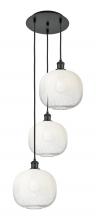 Innovations Lighting 113B-3P-BK-G481-10OP - Brookhaven Sphere - 3 Light - 17 inch - Matte Black - Cord Hung - Multi Pendant