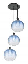 Innovations Lighting 113B-3P-BK-G481-10SB - Brookhaven Sphere - 3 Light - 17 inch - Matte Black - Cord Hung - Multi Pendant