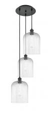 Innovations Lighting 113B-3P-BK-G559-8CL - Bridal Veil - 3 Light - 12 inch - Matte Black - Cord Hung - Multi Pendant