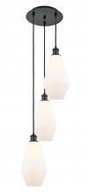 Innovations Lighting 113B-3P-BK-G651-7 - Cindyrella - 3 Light - 14 inch - Matte Black - Cord Hung - Multi Pendant