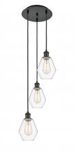 Innovations Lighting 113B-3P-BK-G652-6 - Cindyrella - 3 Light - 13 inch - Matte Black - Cord Hung - Multi Pendant