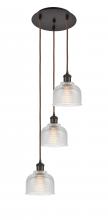 Innovations Lighting 113B-3P-OB-G412 - Dayton - 3 Light - 12 inch - Oil Rubbed Bronze - Cord Hung - Multi Pendant