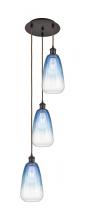 Innovations Lighting 113B-3P-OB-G480-6SB - Brookhaven Almond - 3 Light - 13 inch - Oil Rubbed Bronze - Cord Hung - Multi Pendant
