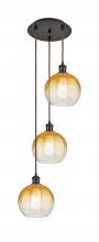 Innovations Lighting 113B-3P-OB-G483-8AM - Brookhaven Globe - 3 Light - 14 inch - Oil Rubbed Bronze - Cord Hung - Multi Pendant
