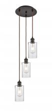  113B-3P-OB-G804 - Clymer - 3 Light - 10 inch - Oil Rubbed Bronze - Cord Hung - Multi Pendant