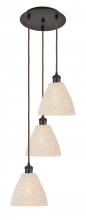 Innovations Lighting 113B-3P-OB-NBD-75-NAT - Bristol Natural - 3 Light - 15 inch - Oil Rubbed Bronze - Cord hung - Multi Pendant