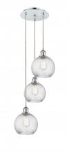 Innovations Lighting 113B-3P-PC-G1214-8 - Athens Twisted Swirl 3 Light 18 inch Multi-Pendant