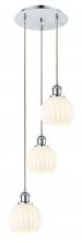 Innovations Lighting 113B-3P-PC-G1217-6WV - White Venetian - 3 Light - 13 inch - Polished Chrome - Cord Hung - Multi Pendant