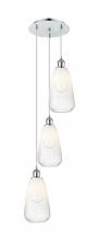 Innovations Lighting 113B-3P-PC-G480-6OP - Brookhaven Almond - 3 Light - 13 inch - Polished Chrome - Cord Hung - Multi Pendant