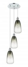 Innovations Lighting 113B-3P-PC-G480-6SL - Brookhaven Almond - 3 Light - 13 inch - Polished Chrome - Cord Hung - Multi Pendant