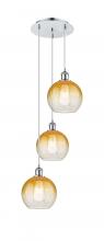 Innovations Lighting 113B-3P-PC-G483-8AM - Brookhaven Globe - 3 Light - 14 inch - Polished Chrome - Cord Hung - Multi Pendant