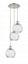 Innovations Lighting 113B-3P-PN-G1214-8 - Athens Twisted Swirl 3 Light 18 inch Multi-Pendant