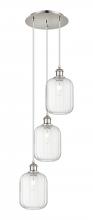 Innovations Lighting 113B-3P-PN-G460-7CL - Preston Cylinder - 3 Light - 13 inch - Polished Nickel - Cord Hung - Multi Pendant